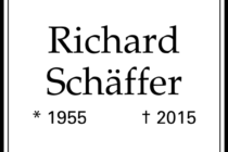 Traueranzeige Richard Schäffer